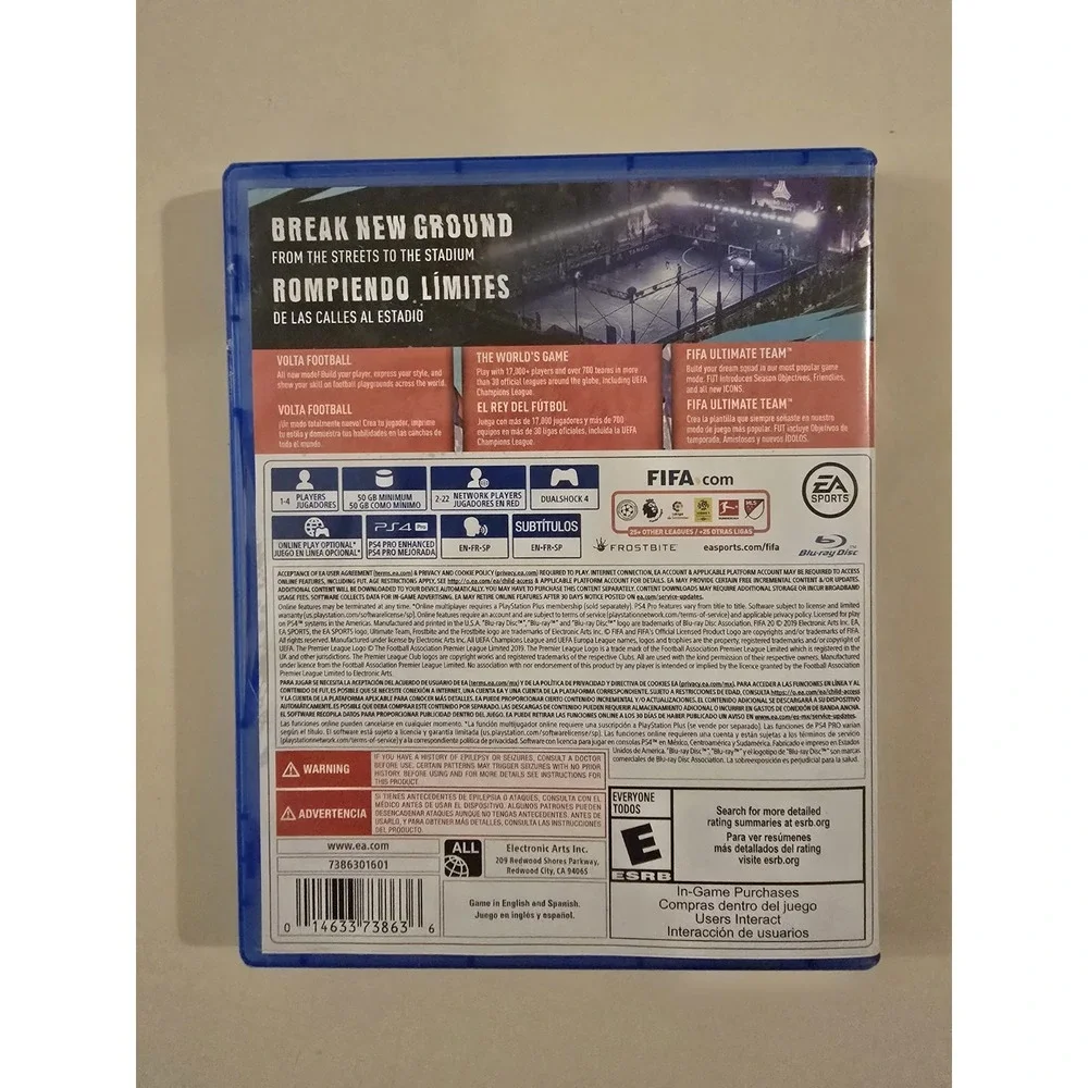 FIFA 20 - Sony PlayStation 4 / PS4 Disc and Box EA Sports
